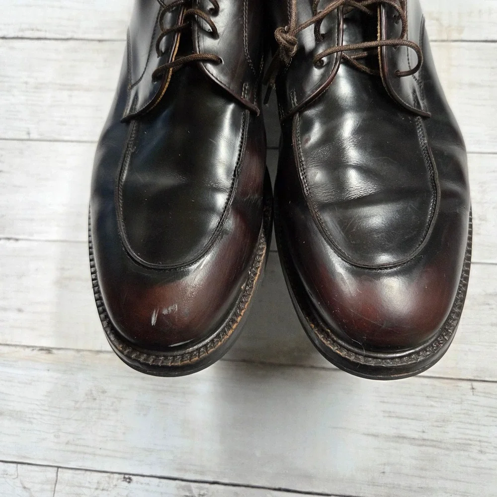 Suitsupply Derby Shoes Mens 13 Dark Brown‎ Apron Toe Leather Made in Italy FW100